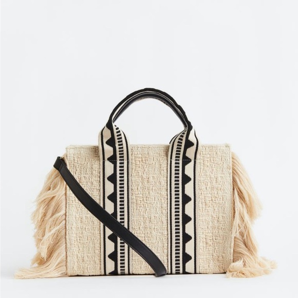 H&M Jacquard Weave Shopper (Small Tote) NWT - Picture 1 of 3